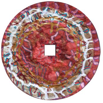 Malarstwo zatytułowany „trouée carrée 1” autorstwa Valérie Thévenot, Oryginalna praca, Akryl
