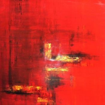 Pintura intitulada "Crépuscule sur Red…" por Valérie Vidal, Obras de arte originais
