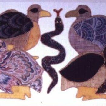 Arts numériques intitulée "Four Birds and a Sn…" par Vxa, Œuvre d'art originale