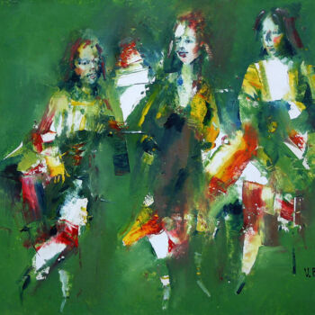 Peinture intitulée "trio-4" par Valerii Buev, Œuvre d'art originale, Huile