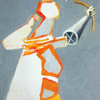 Painting titled "archer-3" by Valerii Buev, Original Artwork, Oil