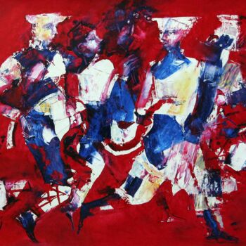 Peinture intitulée "composition-figurat…" par Valerii Buev, Œuvre d'art originale, Huile