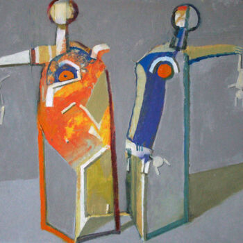 Ζωγραφική με τίτλο "dilemme." από Валерий Буев, Αυθεντικά έργα τέχνης, Λάδι