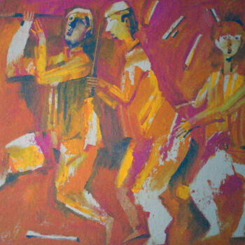 Peinture intitulée "danse" par Valerii Buev, Œuvre d'art originale, Huile