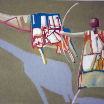 「archer-4」というタイトルの絵画 Валерий Буевによって, オリジナルのアートワーク, オイル