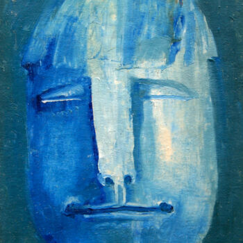 Painting titled "mask-4" by Valerii Buev, Original Artwork, Oil