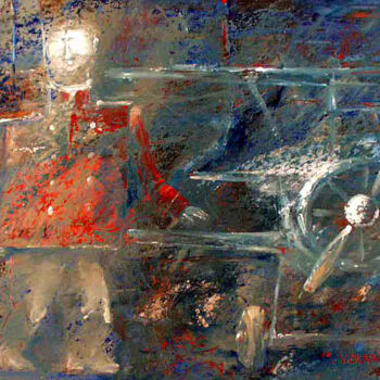 Картина под названием "pilote" - Валерий Буев, Подлинное произведение искусства, Масло