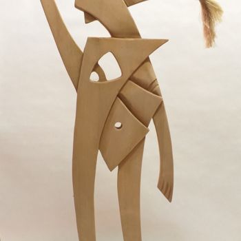 Скульптура под названием "Свобода на баррикад…" - Валерий Ляхов, Подлинное произведение искусства, Дерево