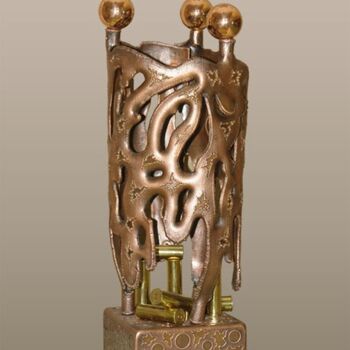 Sculpture titled ""Опасные игры или п…" by Valerii Okarskii, Original Artwork, Metals