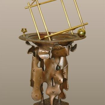 Sculpture titled ""Свобода золотой кл…" by Valerii Okarskii, Original Artwork, Metals