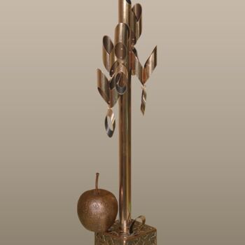 Скульптура под названием ""Падшиий плод"" - Валерий Окарский, Подлинное произведение искусства, Металлы