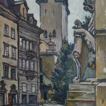 Painting titled "Lviv. Cathedral of…" by Valerii Oliinyk, Original Artwork, Oil