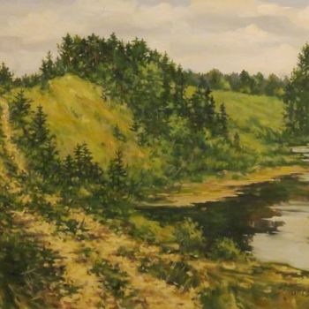 「Река Царева」というタイトルの絵画 Valeriiによって, オリジナルのアートワーク, オイル