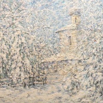Картина под названием "После снегопада" - Valerii, Подлинное произведение искусства, Масло