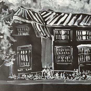 Malerei mit dem Titel "City sketches" von Valeriia Prasol, Original-Kunstwerk, Aquarell