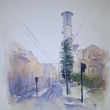 Painting titled ""Torre - Serbatoio…" by Valerio Scarapazzi, Original Artwork