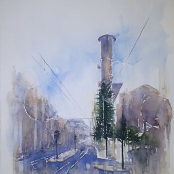 Schilderij getiteld ""Torre - Serbatoio…" door Valerio Scarapazzi, Origineel Kunstwerk