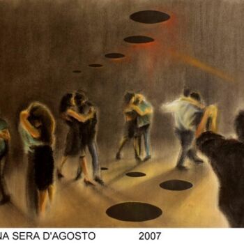 Ζωγραφική με τίτλο "''una sera d'agosto…" από Valerio Scarapazzi, Αυθεντικά έργα τέχνης