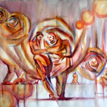 「''tango de la rosal…」というタイトルの絵画 Valerio Scarapazziによって, オリジナルのアートワーク