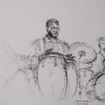 Рисунок под названием ""Jazz al Centro , 1…" - Valerio Scarapazzi, Подлинное произведение искусства