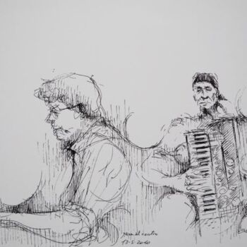 Disegno intitolato ""Jazz al Centro , 1…" da Valerio Scarapazzi, Opera d'arte originale