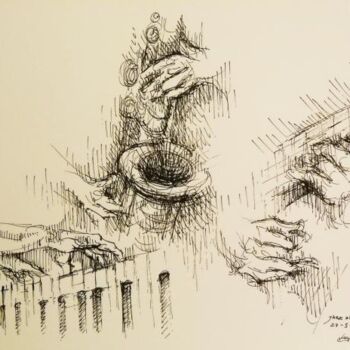 Disegno intitolato ""Jazz al Centro , 2…" da Valerio Scarapazzi, Opera d'arte originale