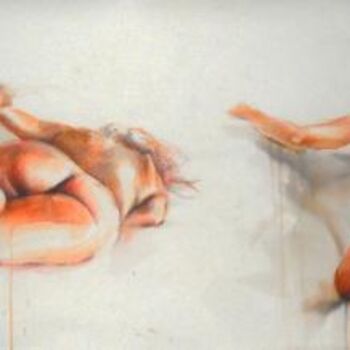 Pittura intitolato ""studio di nudi"" da Valerio Scarapazzi, Opera d'arte originale