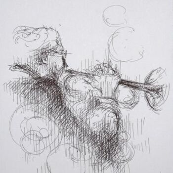 Drawing titled "" Big Band al BeBop…" by Valerio Scarapazzi, Original Artwork