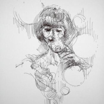 Drawing titled "" L4 al BeBop , 25.…" by Valerio Scarapazzi, Original Artwork