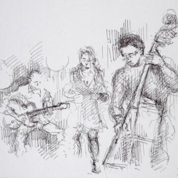 Drawing titled "" Charity Cafè , 20…" by Valerio Scarapazzi, Original Artwork