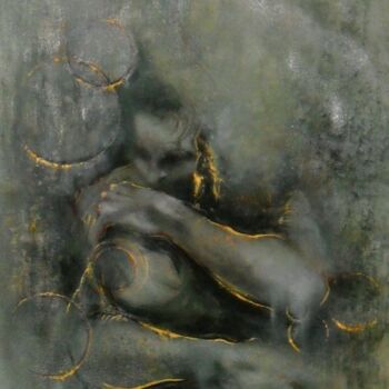 Pittura intitolato "studio di abbraccio…" da Valerio Scarapazzi, Opera d'arte originale