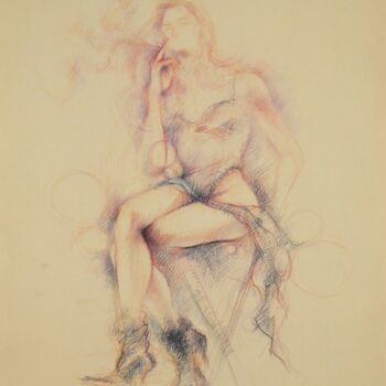 Drawing titled ""la sigaretta (stud…" by Valerio Scarapazzi, Original Artwork