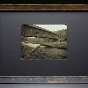 Photographie intitulée "Brücke bei Unterreg…" par Valerius Geng, Œuvre d'art originale, Photographie argentique Monté sur Ca…