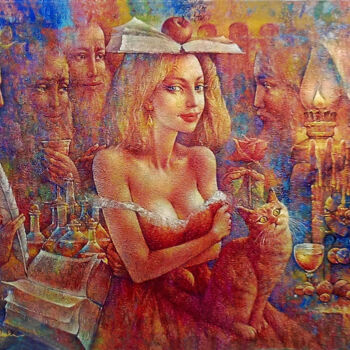 Painting titled "Most Fascinating Bo…" by Valeriy Kot, Original Artwork, Oil