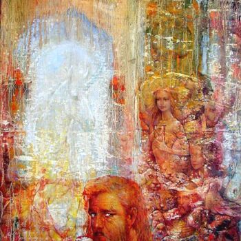 Ζωγραφική με τίτλο "VISIT OF THE UNICORN" από Valeriy Kot, Αυθεντικά έργα τέχνης, Λάδι
