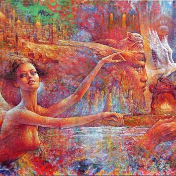 Painting titled "PATH of DREAMS" by Valeriy Kot, Original Artwork, Oil