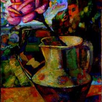 Painting titled "rose" by Valériy Mishchenko, Original Artwork, Oil