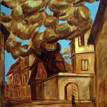 Schilderij getiteld "rue" door Valériy Mishchenko, Origineel Kunstwerk, Olie