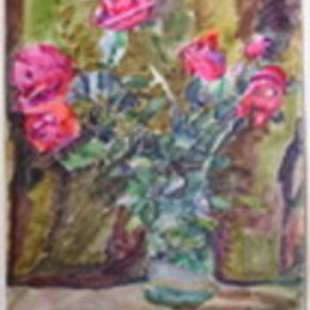 Peinture intitulée "roses" par Valériy Mishchenko, Œuvre d'art originale, Autre