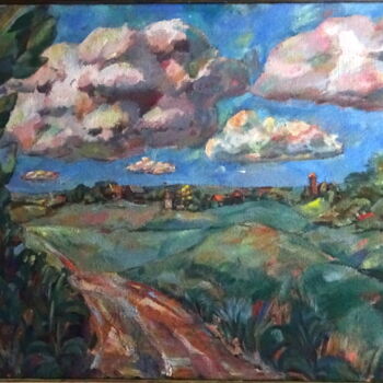 Peinture intitulée "nuages" par Valériy Mishchenko, Œuvre d'art originale, Huile