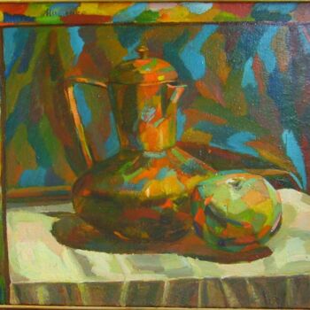 Painting titled "pomme" by Valériy Mishchenko, Original Artwork, Oil