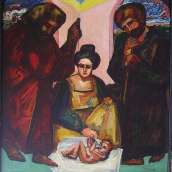 Pintura titulada "naissance" por Valériy Mishchenko, Obra de arte original, Oleo