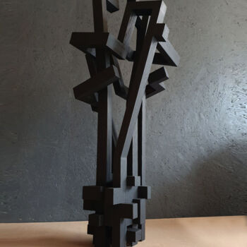 Sculpture intitulée "Fate lines" par Valeriy Osmakov, Œuvre d'art originale, Bois