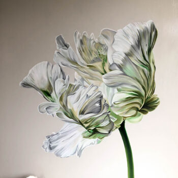 Картина под названием "Tulip Parrot" - Valeriya Ishchenko, Подлинное произведение искусства, Масло