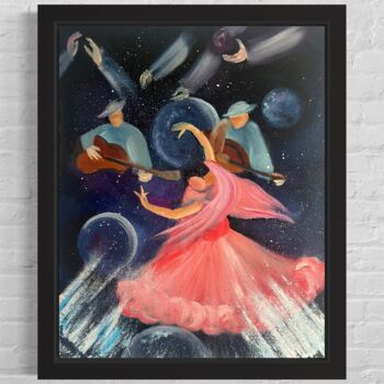 "Dancing in the space" başlıklı Tablo Valeriya Samchileeva tarafından, Orijinal sanat, Petrol