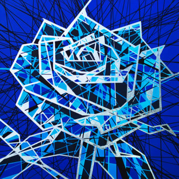 Painting titled "Non-existent rose" by Valeriy Chaykin, Original Artwork, Marker