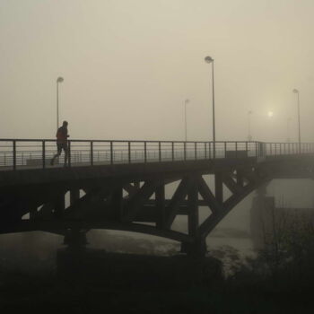 Photographie intitulée "Jogging matinal" par Valery Trillaud, Œuvre d'art originale, Photographie non manipulée
