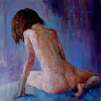 Painting titled "Cold back" by Valery Budanov, Original Artwork, Oil
