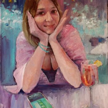 Pintura titulada "Evening cocktail" por Valery Budanov, Obra de arte original, Oleo