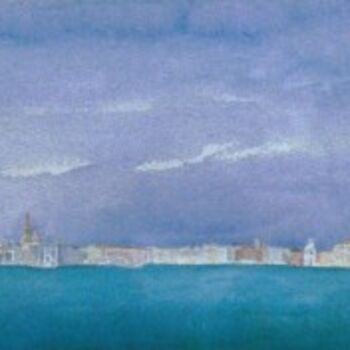 Картина под названием "San Marco e San Gio…" - Valéry Codogno, Подлинное произведение искусства, Акварель